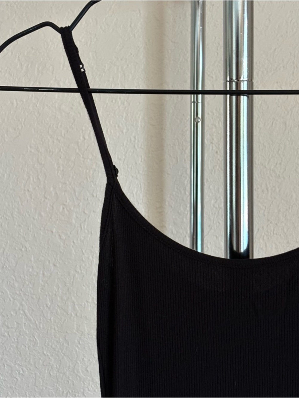 Black Ribbed Maxi Dress - Picture 2 of 6
